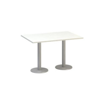 Konferenční stůl Alfa 400 s šedým podnožím|120x80x74,2cm|bílá