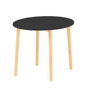 Kruhový konferenční stůl Alfa Root|90x74,2cm|černý