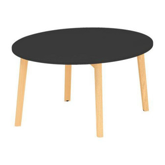 Kruhový konferenční stůl Alfa Root|90x47,7cm|černý