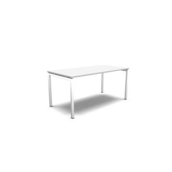 Stůl pracovní-rovný|deska bílá|podnož bílá