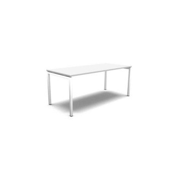 Stůl pracovní-rovný|deska bílá|podnož bílá