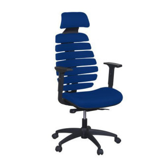Kancelářská židle Jane|látka|černá/modrá