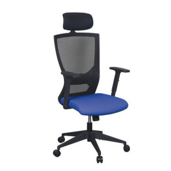 Kancelářská židle Jenny|síť|černá/modrá