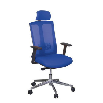 Kancelářská židle Nelly|síť|černá/modrá