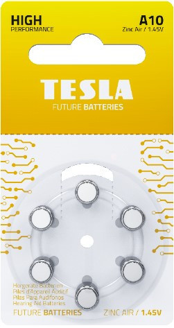 Baterie Tesla A10 - HEARING AID (PR70) 6ks