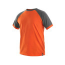 Tričko s krátkým rukávem OLIVER, oranžovo-šedé, vel. XL | 1610-002-209-95