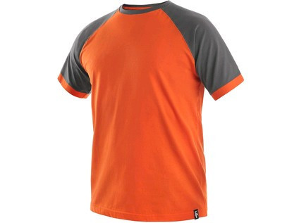 Tričko s krátkým rukávem OLIVER, oranžovo-šedé, vel. 3XL