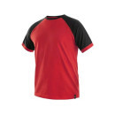 Tričko s krátkým rukávem OLIVER, červeno-černé, vel. XL | 1610-002-260-95