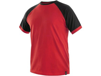Tričko s krátkým rukávem OLIVER, červeno-černé, vel. 2XL