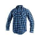 Pánská košile s dlouhým rukávem TOM, modro-černá, vel. 47/48 | 1660-001-411-48
