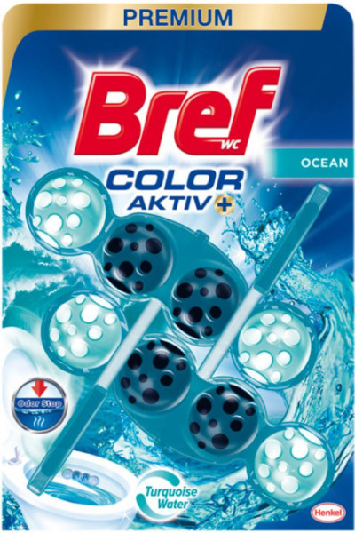 WC závěs kuličky Bref color aktiv ocean turquoise 2x50g