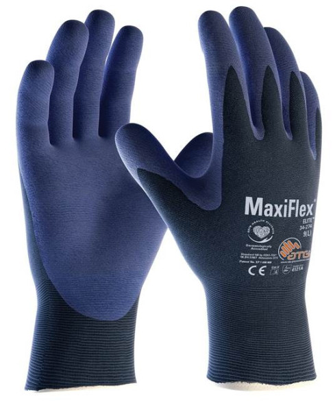 ATG® máčené rukavice MaxiFlex® Elite™ 34-274 07/S - ´ponožka´ | A3099/V1/07