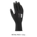 Máčené rukavice ARDONSAFETY/BUCK BLACK 09/L - maloobchodní balení 12 párů | AR9061/09