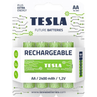 Baterie Tesla nabíjecí AA RECHARGEABLE (HR06, tužková, blister) 4ks New design