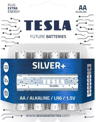 Baterie Tesla SILVER Alkalické AA (LR06, tužková, blister) 4ks New design