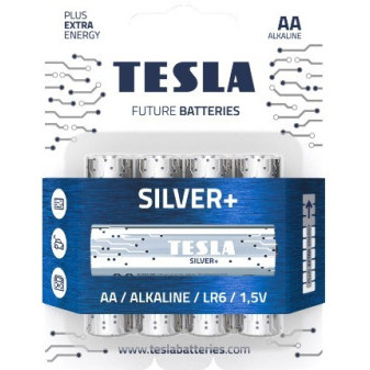 Baterie Tesla SILVER Alkalické AA (LR06, tužková, blister) 4ks New design