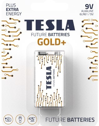 Baterie Tesla Gold+ Alkalické 6LR61 9V New design