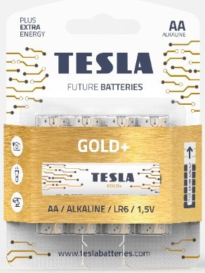 Baterie Tesla Gold Alkalické AA (LR06,tužkové) 4ks New design