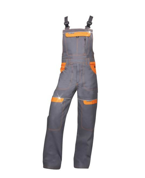 Kalhoty s laclem ARDON®COOL TREND šedo-oranžové prodloužené | H8410/2XL