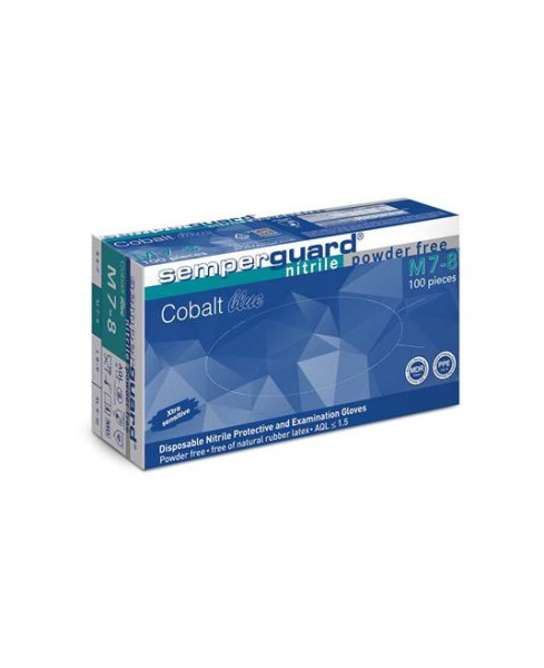 Jednorázové rukavice SEMPERGUARD® Cobalt 07/S - nepudrované - modré