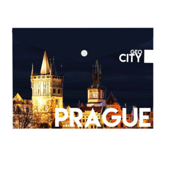 Obálka psaníčko A4 s drukem Geo City Prague   DOPRODEJ