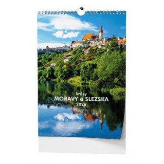 Kalendář nástěnný A3 měsíční Krásy Moravy a Slezska BNF7