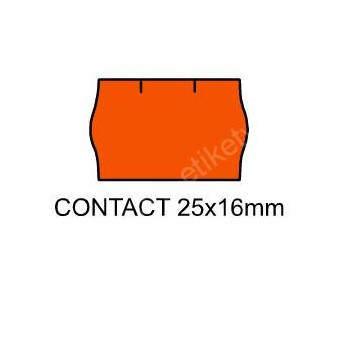 Etikety Contact 25x16mm oranžové