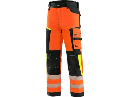 Kalhoty CXS BENSON výstražné, pánské, oranžovo-černé, vel. 58