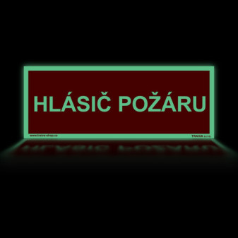 Hlásič požáru Samolepka 300 x 75 mm tl. 0.4 mm - fotoluminiscenční