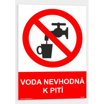 Voda nevhodná k pití Plast 297 x 420 mm (A3) tl. 2 mm