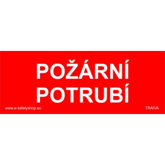 Požární potrubí Samolepka 210 x 80 mm tl. 0.1 mm