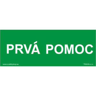 První pomoc - textové označení místa první pomoci Samolepka 210 x 80 mm tl. 0.1 mm