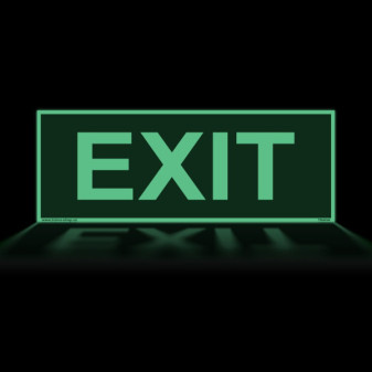 EXIT - nápis Plast 200 x 75 mm tl. 1.1 mm - fotoluminiscenční