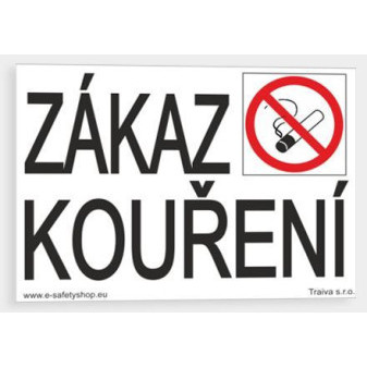 Zákaz kouření Plast 210 x 148 mm (A5) tl. 2 mm