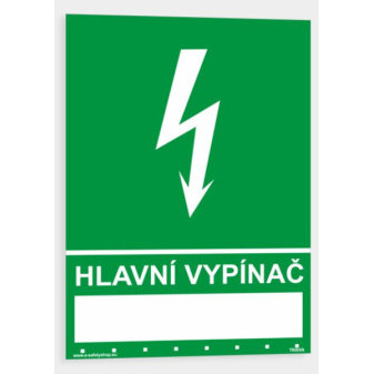 Hlavní vypínač Plast 148 x 210 mm (A5) tl. 0.5 mm