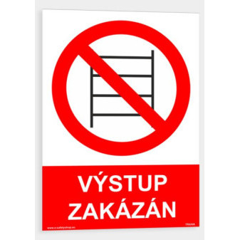 Výstup zakázán Plast 148 x 210 mm (A5) tl. 2 mm