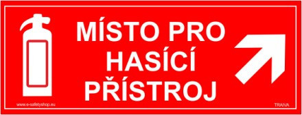 Místo pro hasicí přístroj Samolepka 210 x 80 mm tl. 0.1 mm