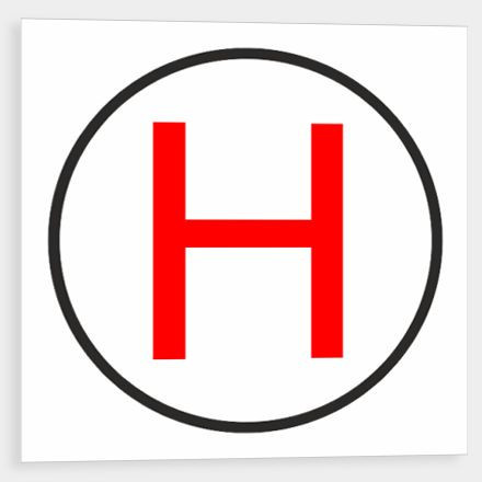 Hydrant - symbol Plast 150 x 150 mm tl. 0.5 mm