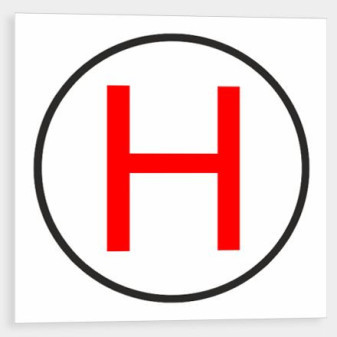 Hydrant - symbol Plast 150 x 150 mm tl. 0.5 mm