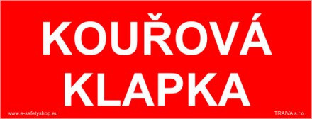 Kouřová klapka (doplňkový text) Plast 150 x 50 mm tl. 0.5 mm