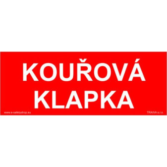 Kouřová klapka (doplňkový text) Plast 150 x 50 mm tl. 0.5 mm