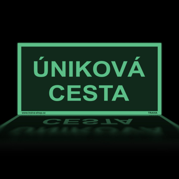 Úniková cesta Plast 300 x 150 mm tl. 1.1 mm - fotoluminiscenční