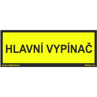 Hlavní vypínač Samolepka 100 x 30 mm tl. 0.1 mm - arch 18 ks