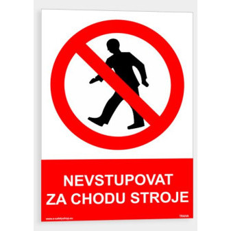 Nevstupovat za chodu stroje Plast 297 x 420 mm (A3) tl. 2 mm