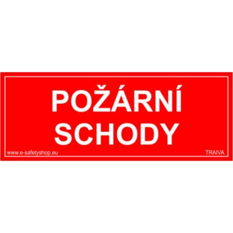 Požární schody Samolepka 210 x 80 mm tl. 0.1 mm