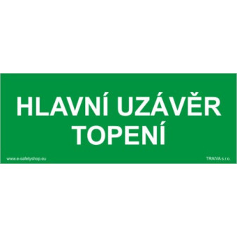 Hlavní uzávěr topení Plast 210 x 80 mm tl. 0.5 mm