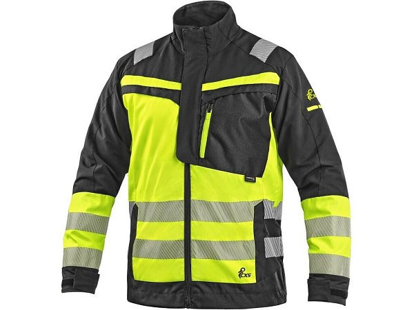 Blůza CXS NAOS HV, pánská, černá-žlutá Hi-Vis, reflexní pruhy, vel. 52