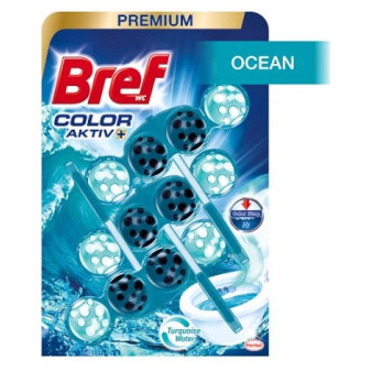 WC závěs kuličky Bref color aktiv ocean turquoise 3x50g