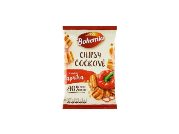 Chipsy Bohemia čočkové paprika 65g / prodej po balení