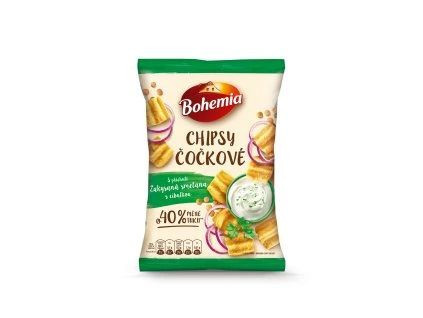 Chipsy Bohemia čočkové zakysaná smetana s cibulkou 65g / prodej po balení